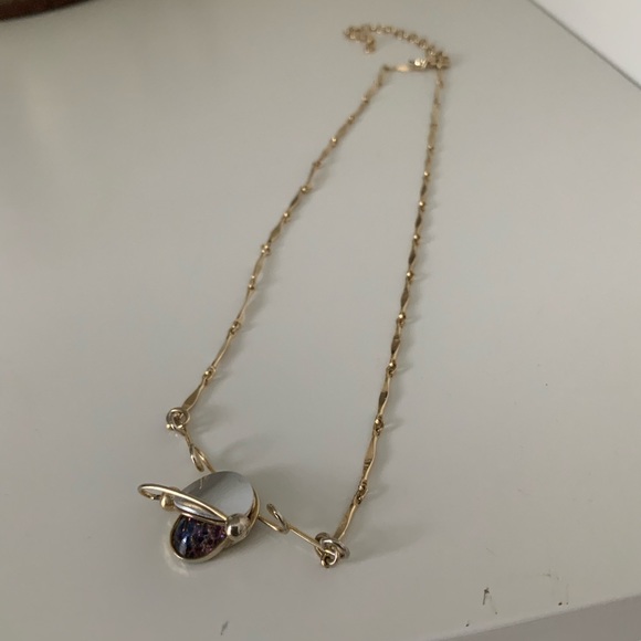 CHRISTOPHE POLY Abstract Dynamic Gold Necklace Hand Made Montreal Jewellery - Picture 13 of 16